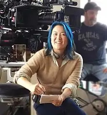 Jude Weng on the set of Fresh Off The Boat, November 2016