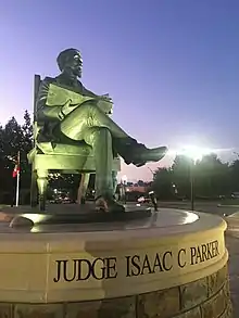 Monument of Judge Isaac Parker at Gateway Park, Fort Smith, Arkansas