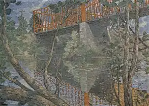 J. Alden Weir, The Red Bridge, 1895