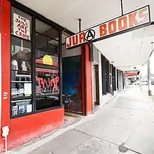 Shopfront of Jura Books on Parramatta Road, Petersham.