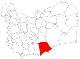 Location in Tulcea County