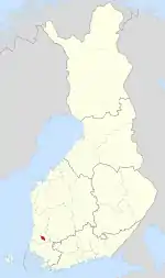 Location of Köyliö in Finland