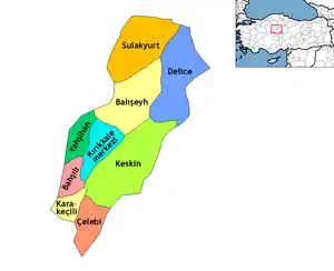 Districts of Kırıkkale