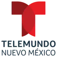 The Telemundo network logo, consisting of two red pieces that form the letter T, and under them, the words "Telemundo" and "Nuevo México" on separate lines.