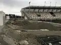 Space for the remaining grandstands