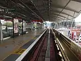 View of the Gombak-bound platform of the station.