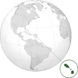 Location of Saint Kitts and Nevis