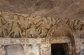 Pillar relief: battle scene