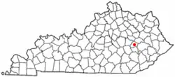 Location in Kentucky