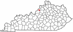 Location of Park Lake, Kentucky