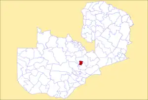 District location in Zambia