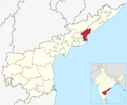 Location of Kakinada district