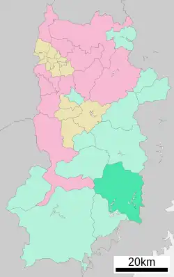 Location of Kamikitayama in Nara Prefecture