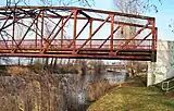 Bridge near Günthersdorf. Background: the A 9 motorway bridge