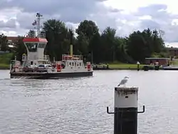 Ferry across the Kiel Canal at Sehestedt