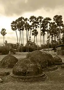 Buddhist Archeological excavations at Kandarodai in Jaffna, ruins dated to the 9th century AD.