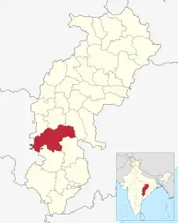 Location in Chhattisgarh