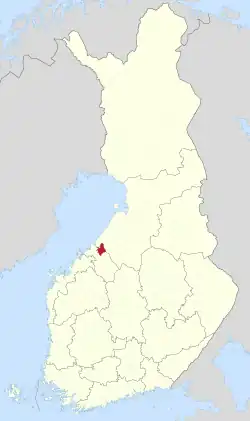 Location of Kannus in Finland