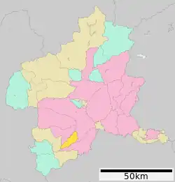 Location of Kanra in Gunma Prefecture