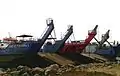 Tongkang or car barge, landed on Ketapang Port, Banyuwangi, Indonesia