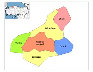 Districts of Karabük