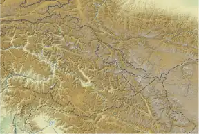 Map showing the location of Gondogoro Glacierگوندوگرو گلیشیر