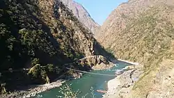 Jite Gadhi over the Karnali in Kalikot district