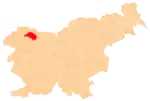 Location of the Municipality of Bled in Slovenia