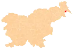 Location of the Municipality of Črenšovci in Slovenia