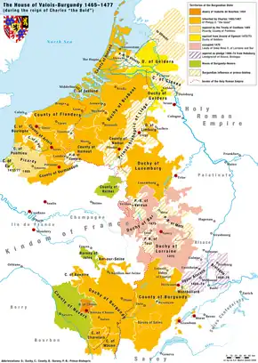 Prince-Bishopric of Cambrai under Burgundian influence in 1465–1477