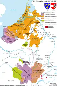 Prince-Bishopric of Cambrai under French rule in 1477–1493