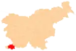 The location of the Municipality of Koper