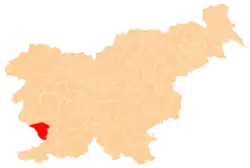 The location of the Municipality of Sežana