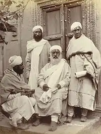 Kashmiri Pandit men in Kashmir, 1895