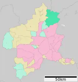 Location of Katashina in Gunma Prefecture