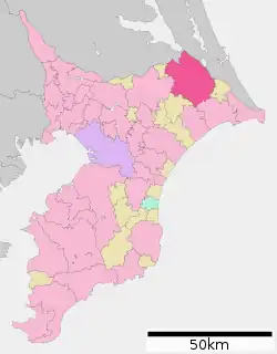 Location of Katori in Chiba Prefecture