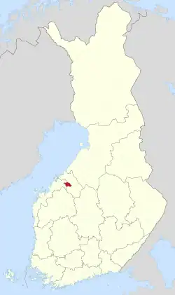 Location of Kaustinen in Finland