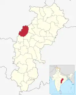 Location in Chhattisgarh