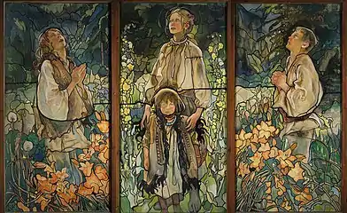 Young Poland: Spring triptych; 1909, tempera and pastel on cardboard, 145 × 231 cm, National Museum, Warsaw.