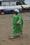 Woman with green Kaba