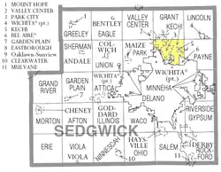 Location of Kechi Township in Sedgwick County