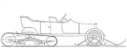 Patent drawing of Kégresse half-track CH65643 (1913)