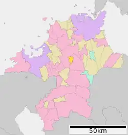 Location of Keisen in Fukuoka Prefecture