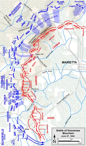 Map 2:Battle of Kennesaw Mountain, June 27, 1864.