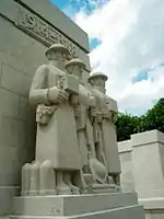 The "Monument to the Missing" in Soissons by Eric Kennington.