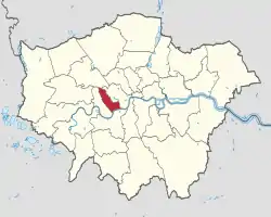 Kensington and Chelsea shown within Greater London