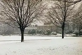 The gardens and palace in winter