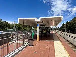 Brick platform with shelter