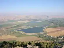 View of the Hula national reserve from Keren Naftali