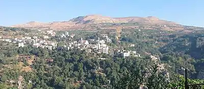 Kfarsghab as seen from Aintourine - August 2003